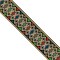 Designer’s Shop JL 131 Metallic Jacquard Trim – 2” x 7 Yards, Native Bohemian Ribbon, Colorful Tribal Woven Braid